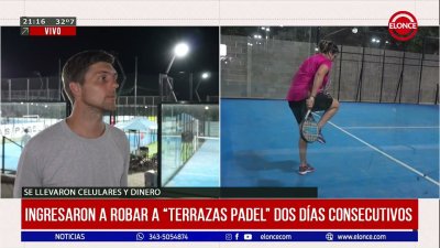 Ingresaron a robar en "Terrazas padel" dos d&iacute;as consecutivos